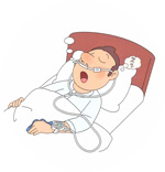 ただいま睡眠検査中